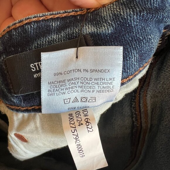 Express Straight Hyper Stretch Jeans 34 x 34 - Picture 3 of 4